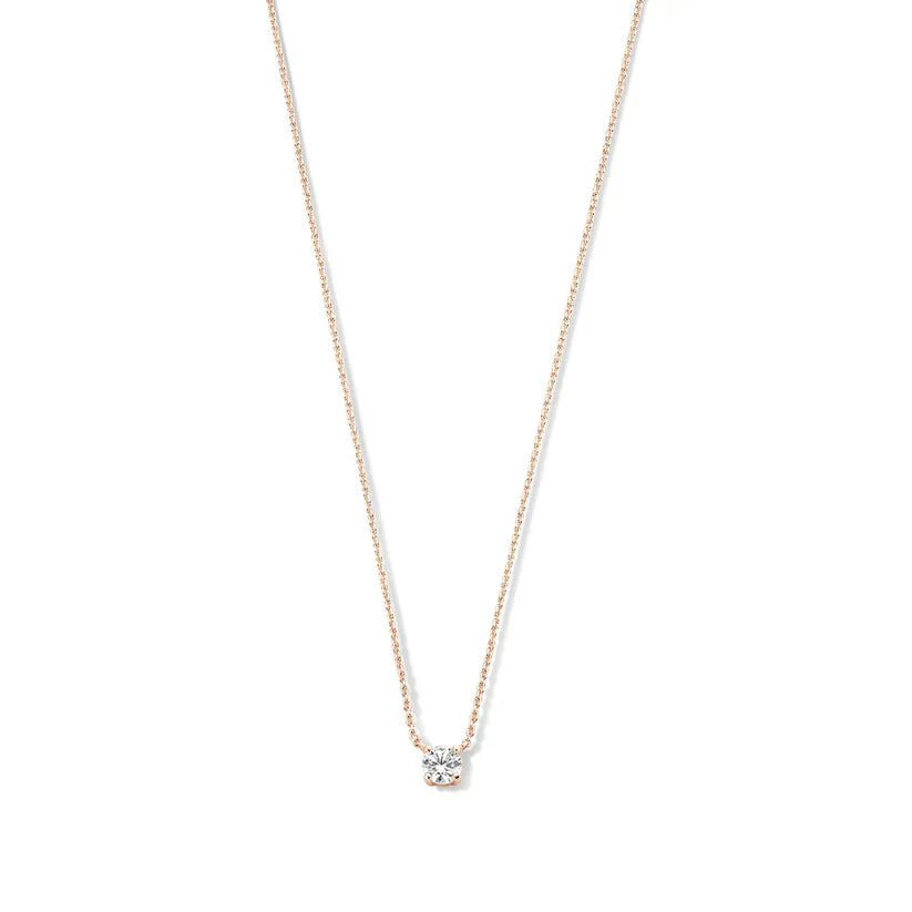 Cléa Gold Moissanite Stone Necklace