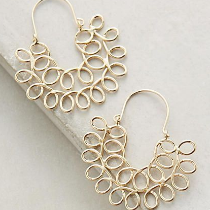 Vintage goldene Mandala-Ohrringe