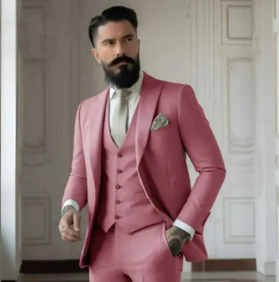 Herren Slim Fit Hochzeitsgastanzug | 3-Teilig