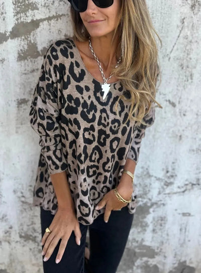 INA - PULLOVER MIT ANIMALPRINT