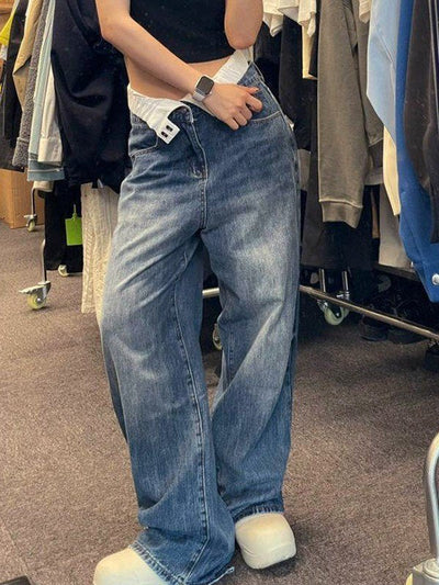 Stilvolle Denim-Hose mit hoher Taille für Frauen