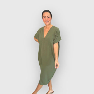 Aveline -  Kurzen Ärmeln Midikleid