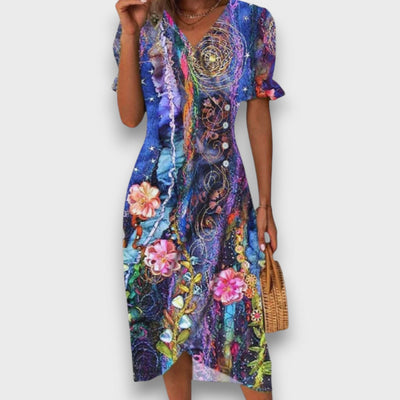 Heliane – Blumiges Midikleid