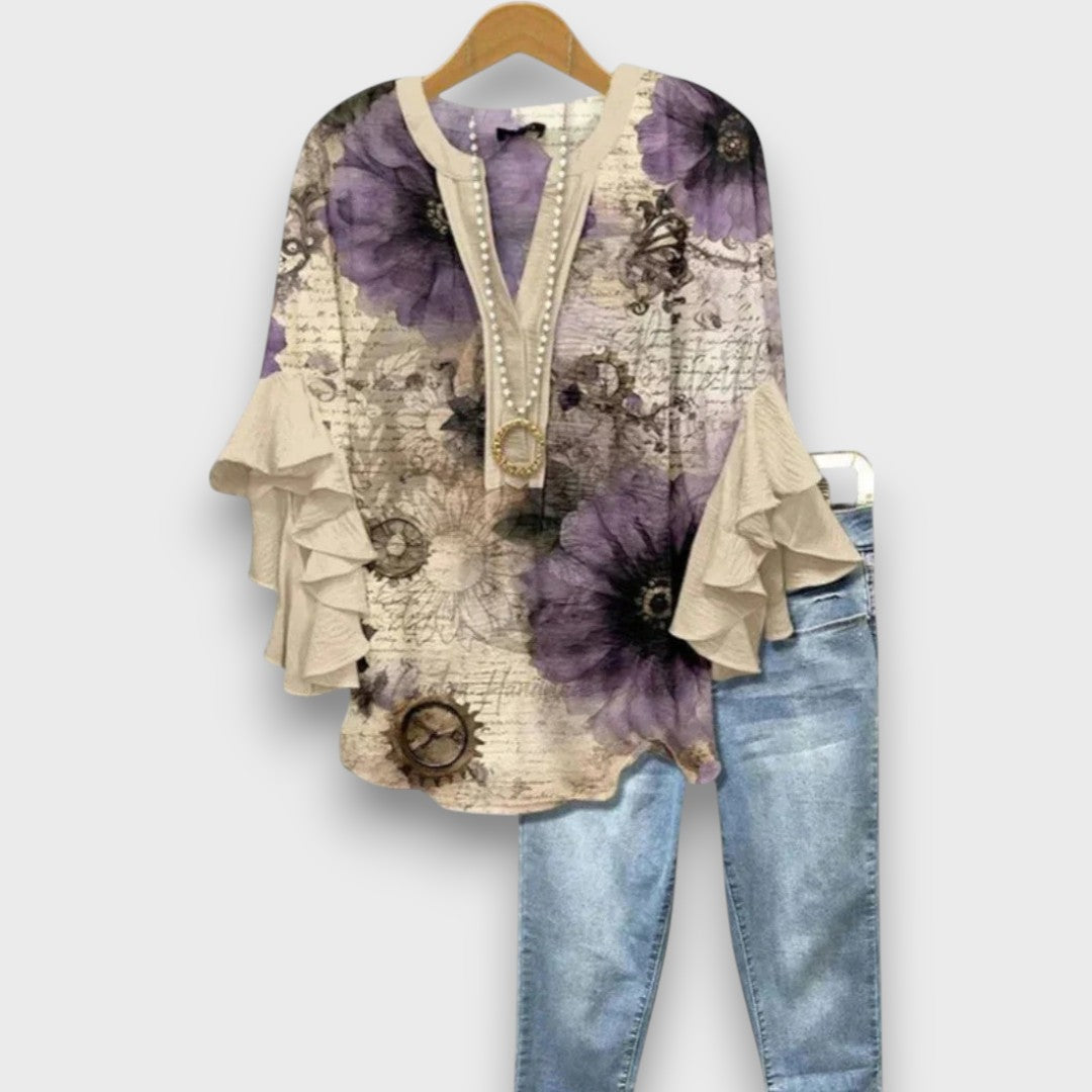 Lunelle – Tagesbluse mit Blumenprint