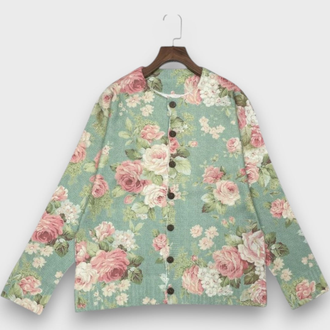 Florayne – Strickcardigan mit Blumenmuster
