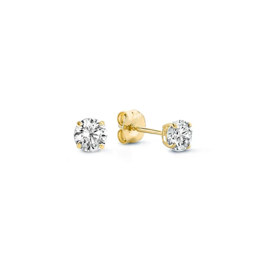 Larmes de Lune Gold Stein Earrings