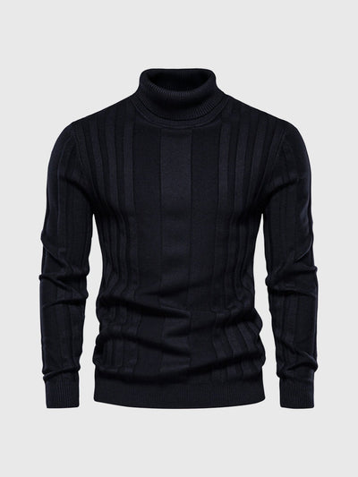 Klassischer Rollkragenpullover mit Streifen für Herren