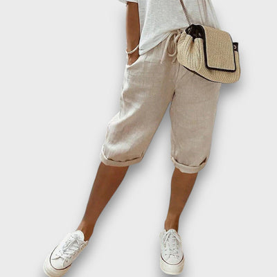 Maren – Luftige Sommer-Bermudas mit Leinenanteil