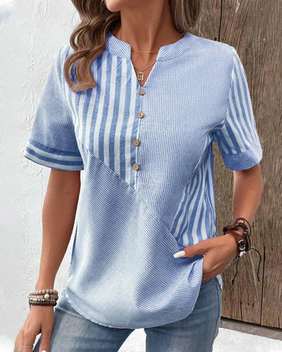 LUANA - LOCKERE BLUSE MIT STREIFENMUSTER