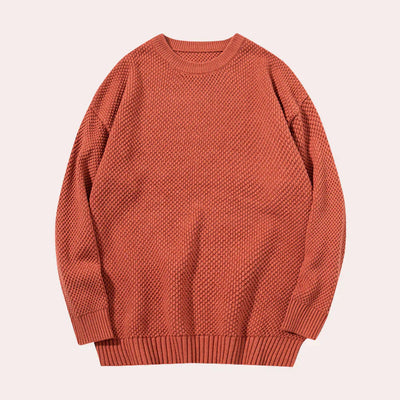 Lässige Herren-Windjacke mit Rundhals-Pullover für stilvolle Freizeitlooks