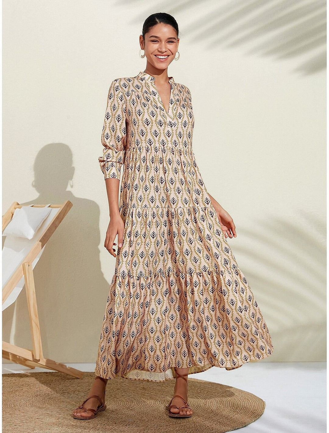 Gail – Boho-Maxikleid mit natürlichem Charme