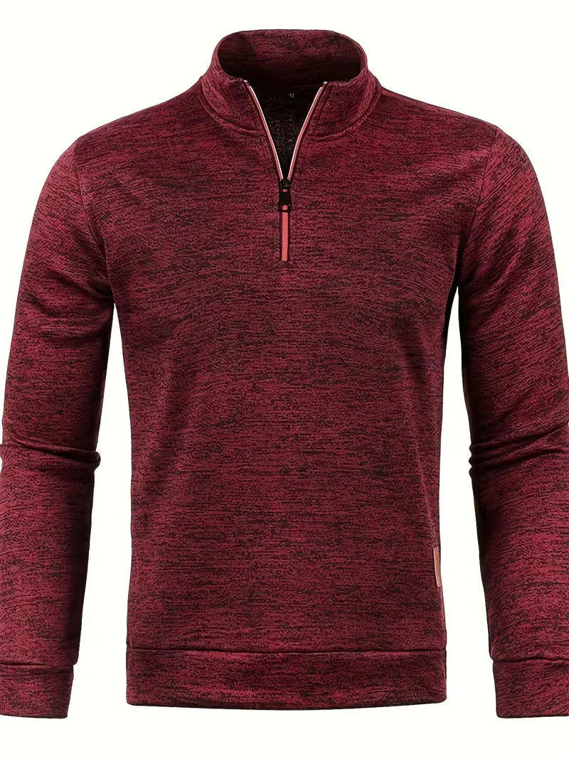Modischer Herren Fleece Pullover mit Halbreißverschluss – Idealer Begleiter für jede Gelegenheit