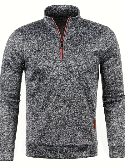 Modischer Herren Fleece Pullover mit Halbreißverschluss – Idealer Begleiter für jede Gelegenheit