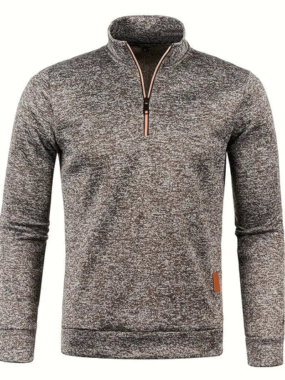 Modischer Herren Fleece Pullover mit Halbreißverschluss – Idealer Begleiter für jede Gelegenheit