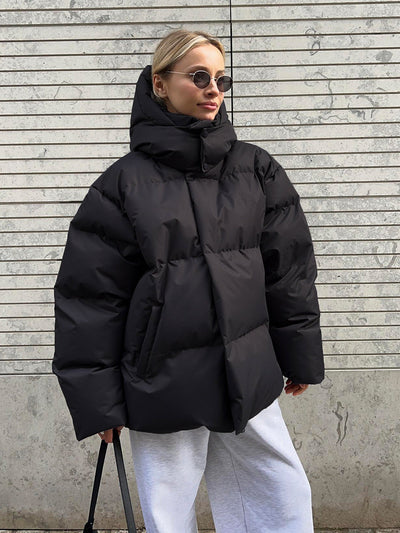 Modischer Wintermantel mit abnehmbarer Kapuze – Bequeme, winddichte Baumwolljacke in verschiedenen Farben