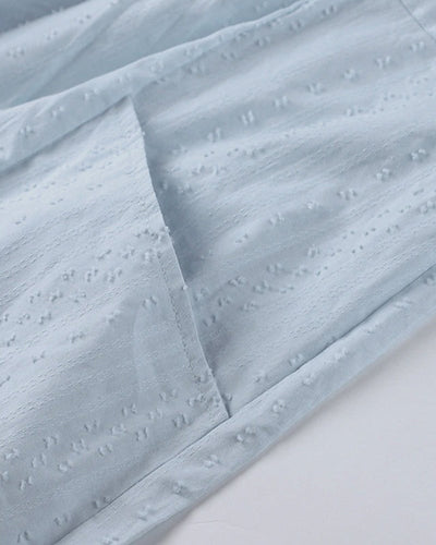 Chloé – Leichtes Strandkleid mit V-Ausschnitt und 3/4-Ärmeln