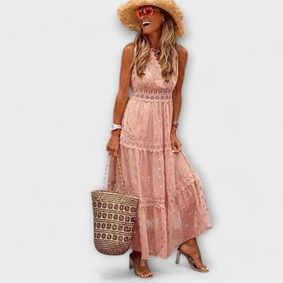 Lola - Bohemian Lace Maxi Dress