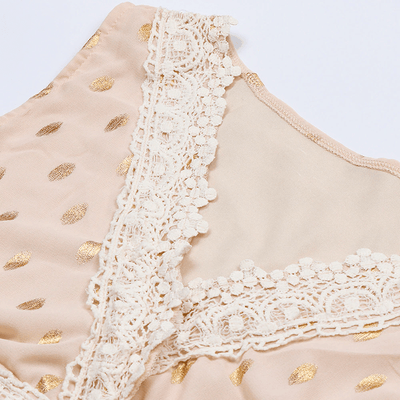 Ärmelloses Boho-Kleid mit Spitze für Damen