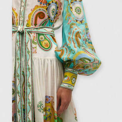 Rhea | Midikleid mit Ballonärmeln