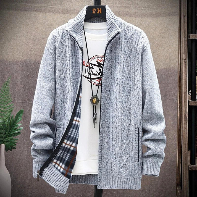 Genialer Winter-Strickjacke für Männer