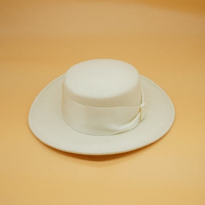 Heidi-Mode | Schleife Weißer Wollhut