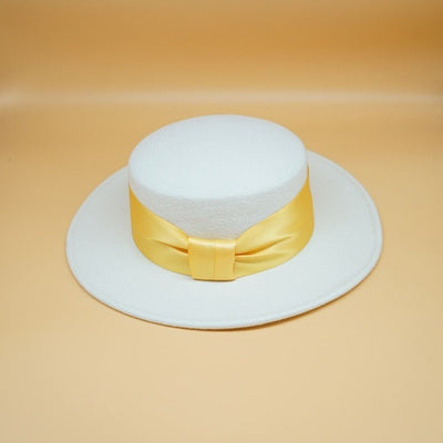 Heidi-Mode | Schleife Weißer Wollhut