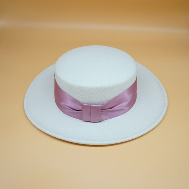 Heidi-Mode | Schleife Weißer Wollhut