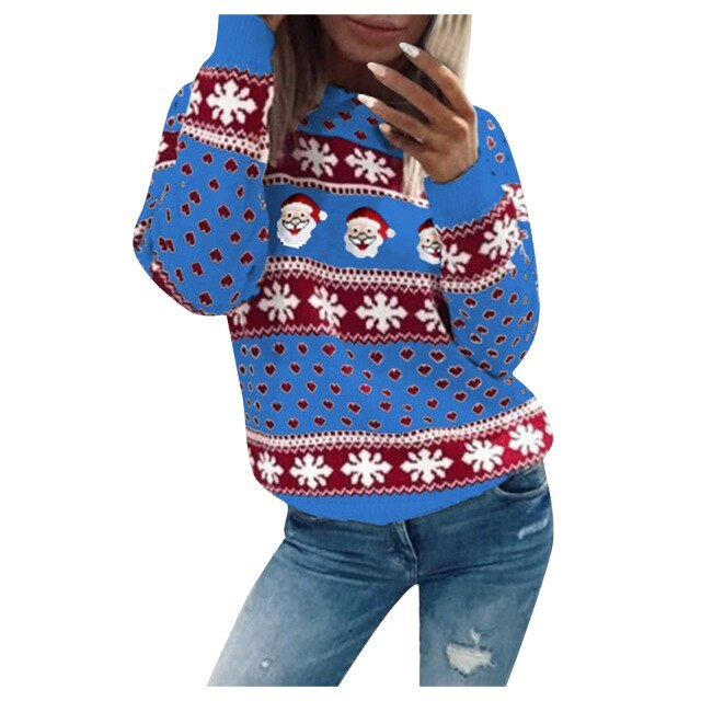 Gestrickter Weihnachtspulli für Frauen