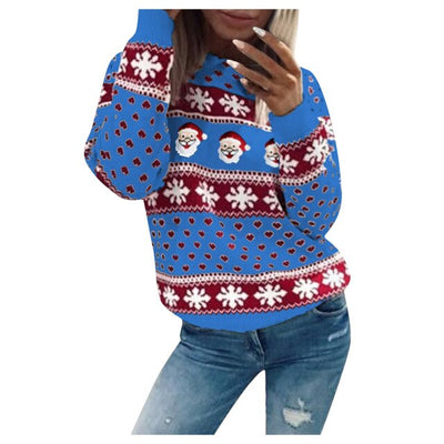 Gestrickter Weihnachtspulli für Frauen