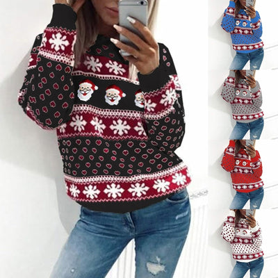 Gestrickter Weihnachtspulli für Frauen
