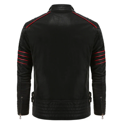 Robuste Herren Motorrad-Lederjacke für stilvolle Abenteuer