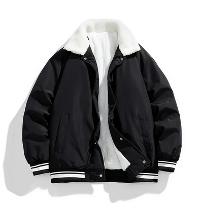 Robuste Herren Winterjacke mit warmem Sherpa-Kragen