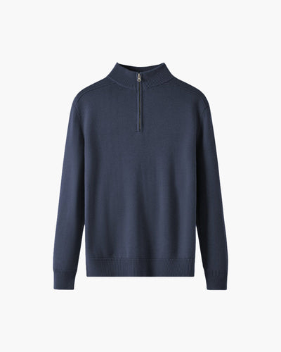 Weston | Half Zip Stehkragen Herrenpullover aus Merinowolle