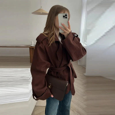 Yalin | Kurzer Trenchcoat Mit Gürtel
