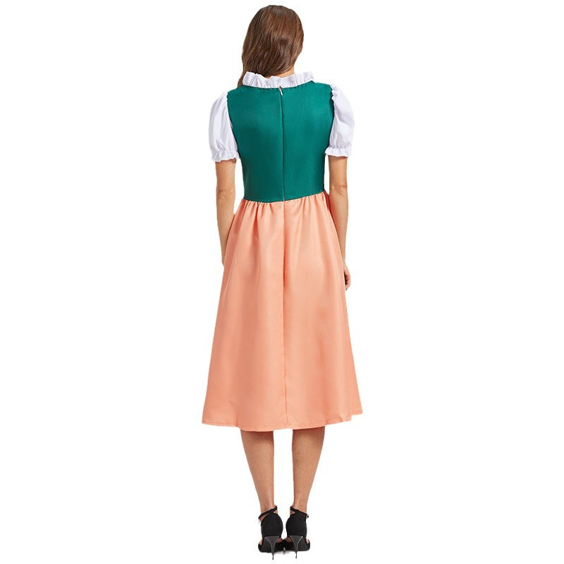 Damen Traditionelles Deutsches Midi Oktoberfest Dirndl Kleid