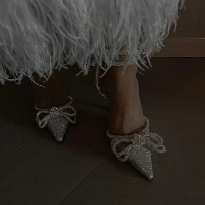 Heidi-Mode | Schleife Wickel Um Kristall Absätze