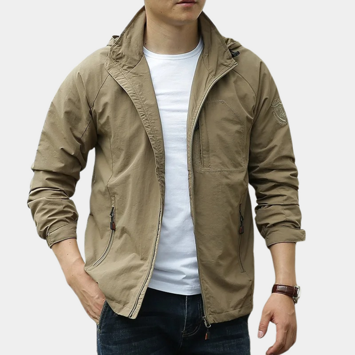 Sportliche Herrenjacke für Outdoor-Aktivitäten mit Kapuze – Leicht & Funktionell