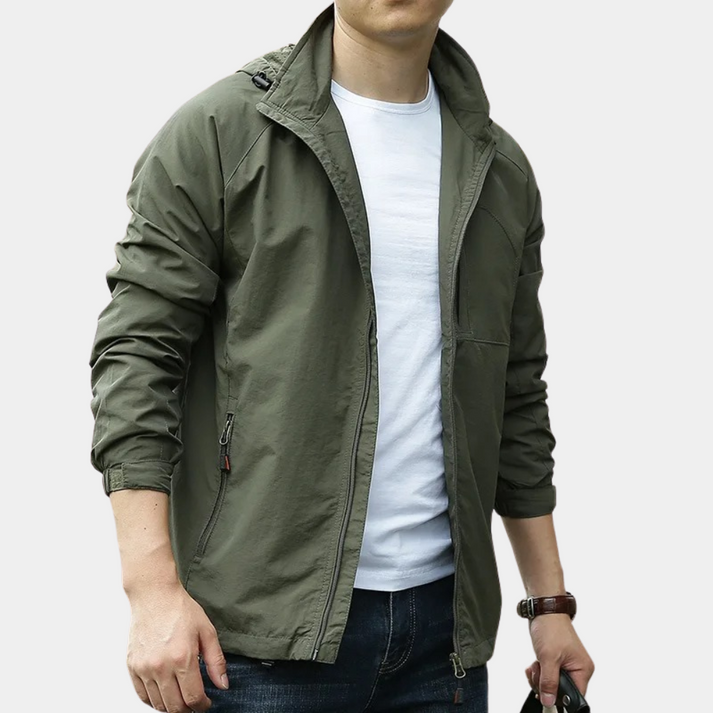 Sportliche Herrenjacke für Outdoor-Aktivitäten mit Kapuze – Leicht & Funktionell