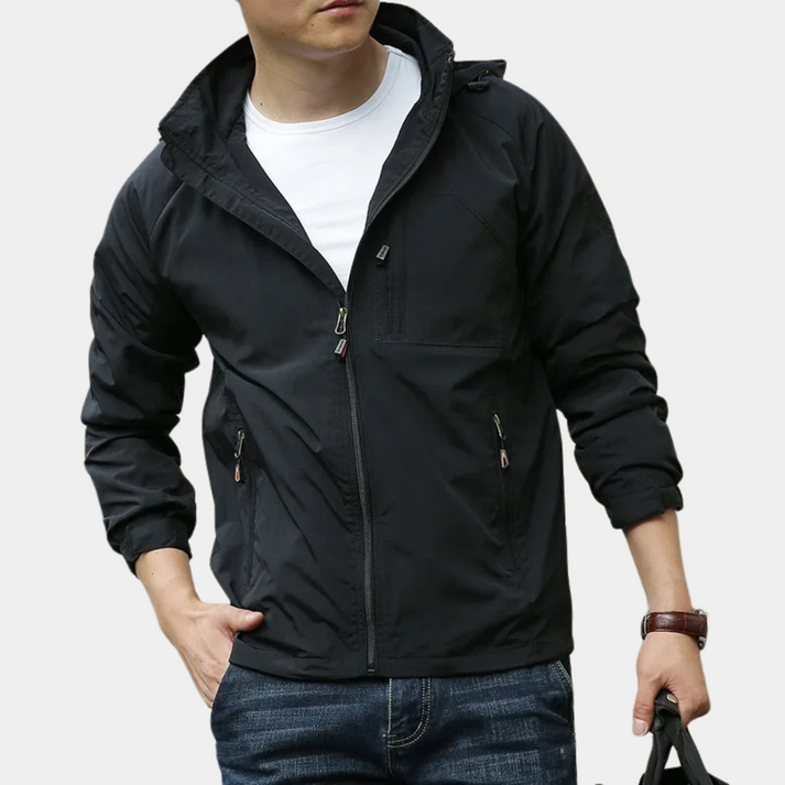 Sportliche Herrenjacke für Outdoor-Aktivitäten mit Kapuze – Leicht & Funktionell