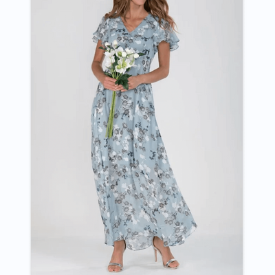 Amélie – Sommerliches, formelles Blumen-Maxikleid für elegante Anlässe