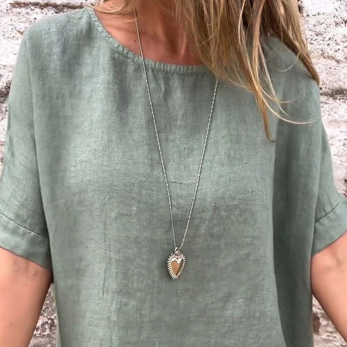 CLARISSA - LOCKERE LEINENBLUSE