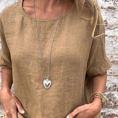 CLARISSA - LOCKERE LEINENBLUSE