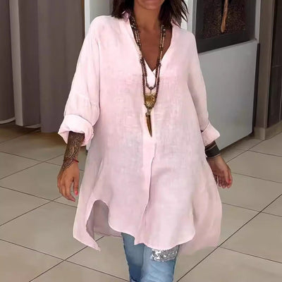 Rozalina - Stilvolles Hemd Mit V-Ausschnitt