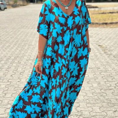 SIBILLA - MAXIKLEID MIT V-AUSSCHNITT