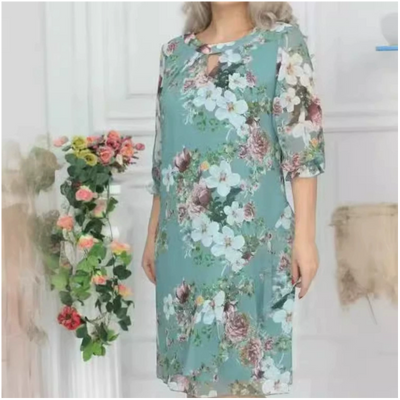 JUTTA - BLUMIGES KLEID AUS CHIFFON