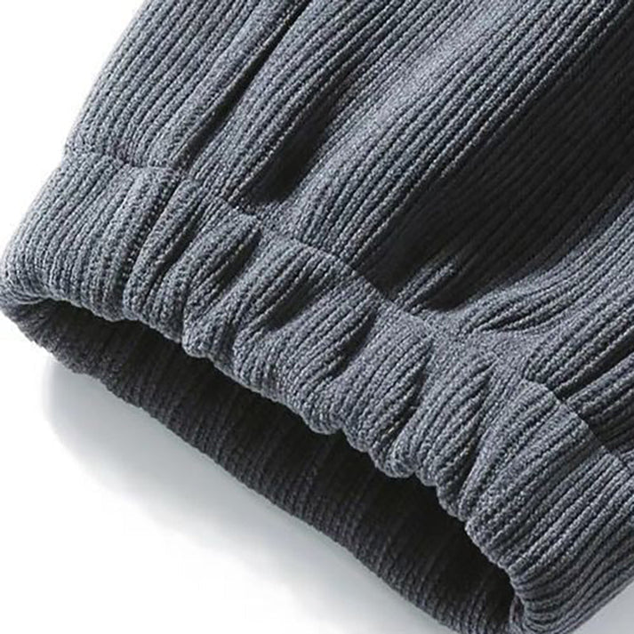 PASCAL - GERIPPTE JOGGINGHOSE MIT KORDELZUG