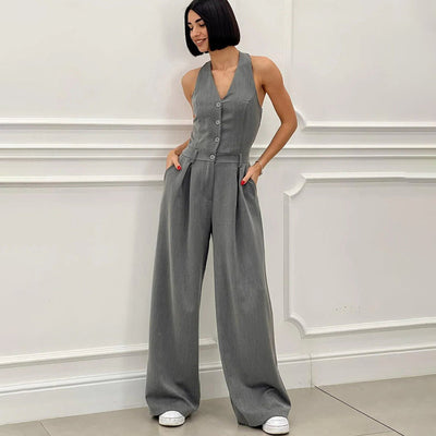 LORELEI - LANGER ÄRMELLOSER FIGURBETONTER JUMPSUIT