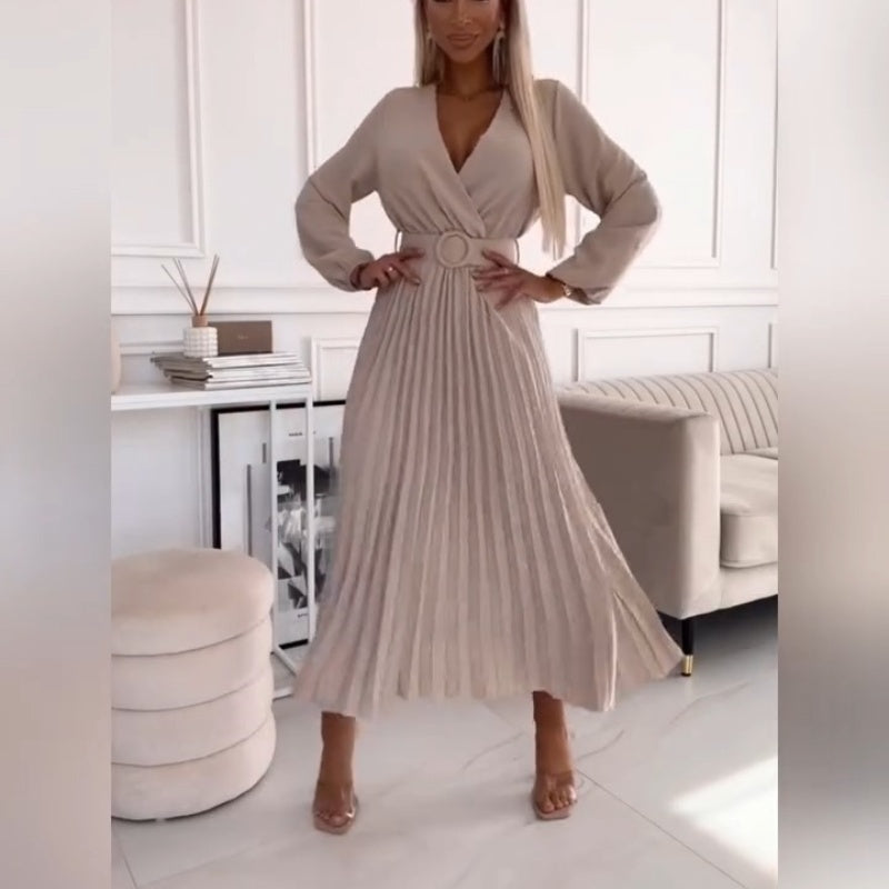 TILLIE - ELEGANTES MIDIKLEID MIT PLISSEE