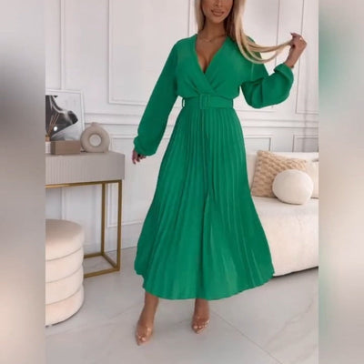 TILLIE - ELEGANTES MIDIKLEID MIT PLISSEE