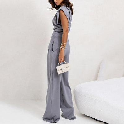 SUNA - ELEGANTES ZWEITEILER-SET IN UNIFARBE